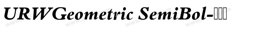 URWGeometric SemiBol字体转换